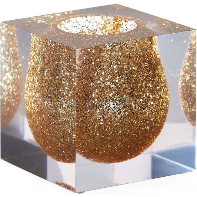 Bel Air Mini Scoop Vase, Gold - Vases - 2