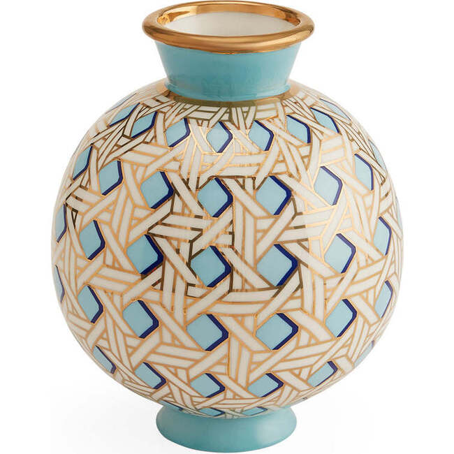 Basketweave Round Vase