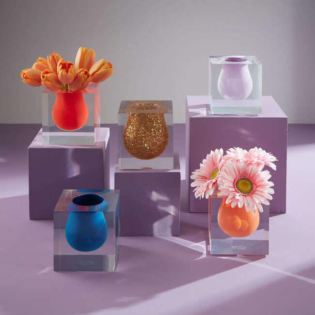 Bel Air Mini Scoop Vase, Gold - Vases - 3