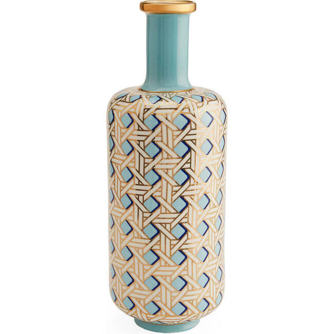 Basketweave Tall Bottle Vase