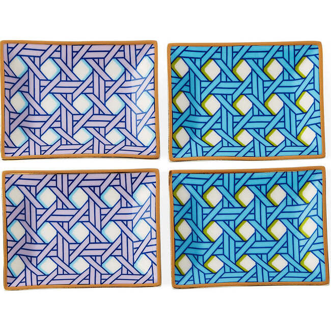 Basketweave Petite Tray Set