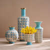 Basketweave Tall Bottle Vase - Vases - 4