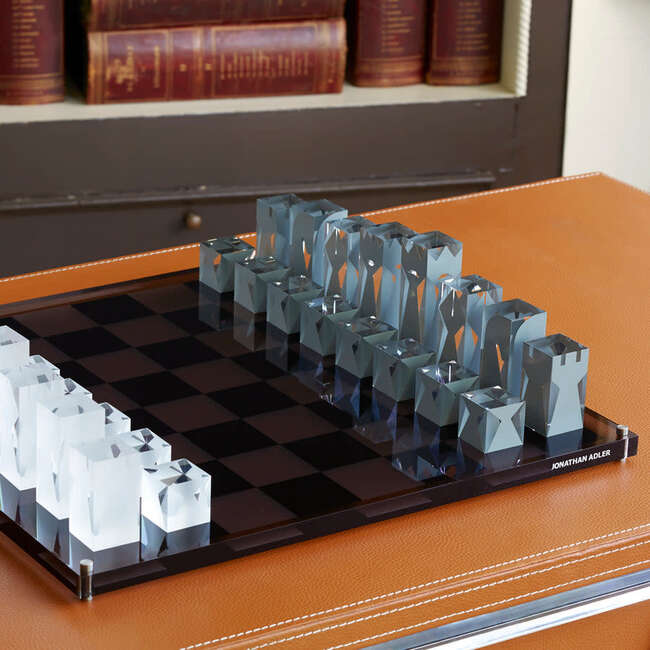 Acrylic Chess Set, Black - Board Games - 5