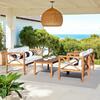 Nunzio 4-Piece Outdoor Set with Accent Pillows, Natural/Black - Outdoor Home - 3