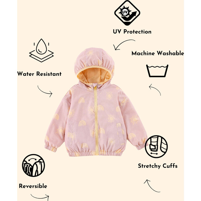 Nova Reversible Windbreaker, Sun & Rainbow - Jackets - 3