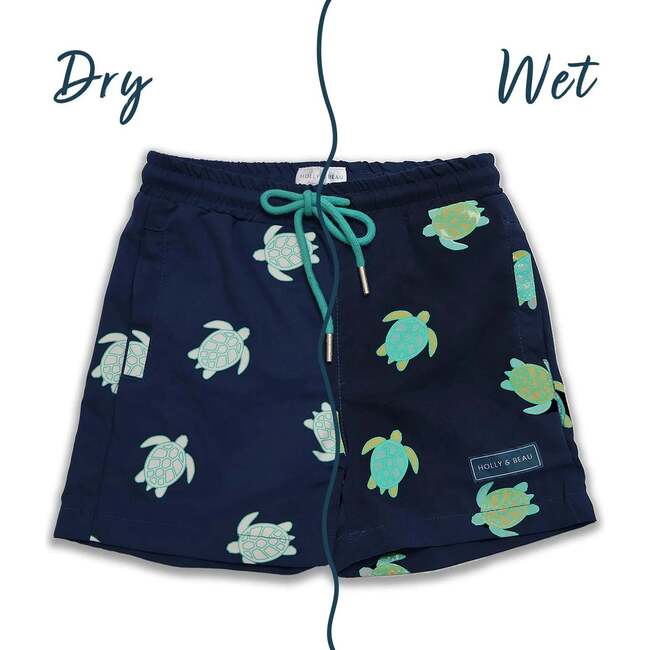 Holly & Beau Turtles Color Changing Swim Trunks
