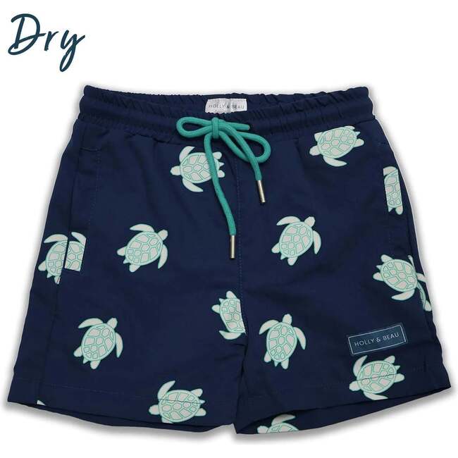 Holly & Beau Turtles Color Changing Swim Trunks - Swim Trunks - 2