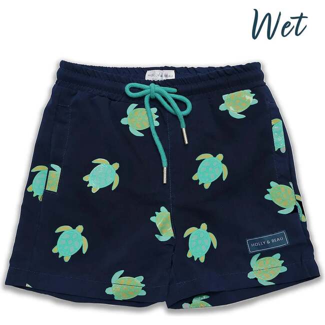 Holly & Beau Turtles Color Changing Swim Trunks - Swim Trunks - 3