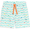 Kids Swim Trunk In Rainbow Fish, Mist Rainbow Swimming Fish - Swim Trunks - 1 - thumbnail