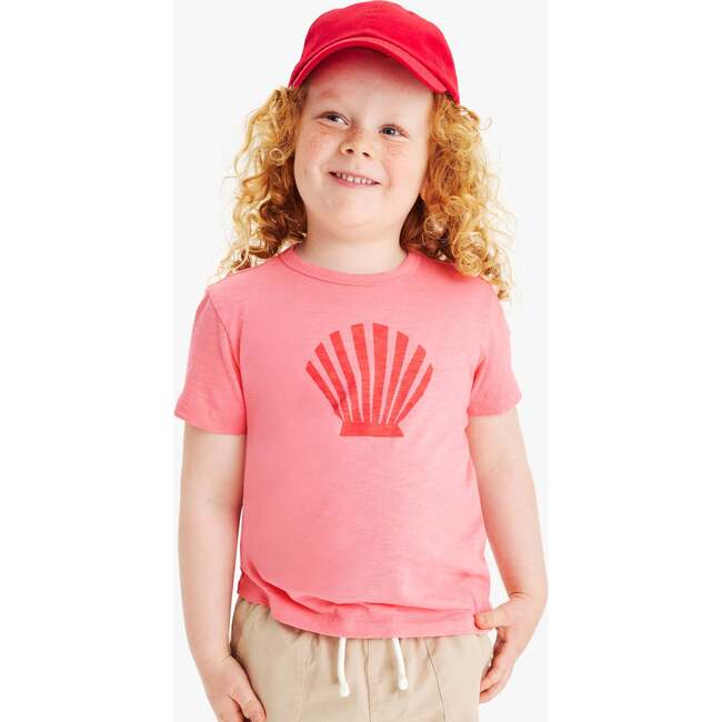 Kids Seashell Tee, Guava Sea Shell - T-Shirts - 2