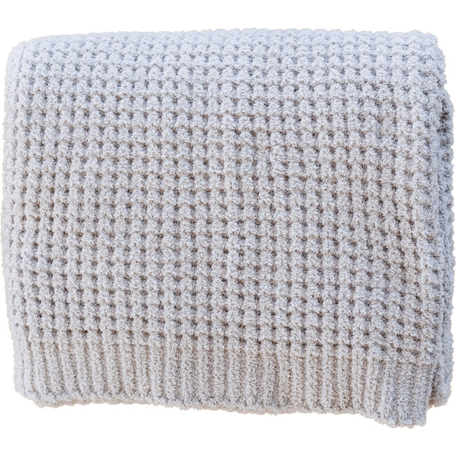 Waffle Knit Throw, Moonbeam