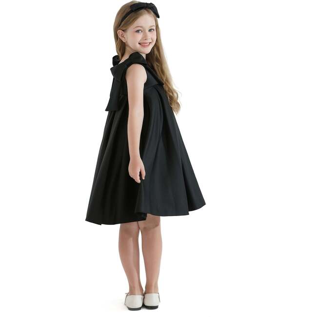 Palermo Satin Dress, Black - Dresses - 3