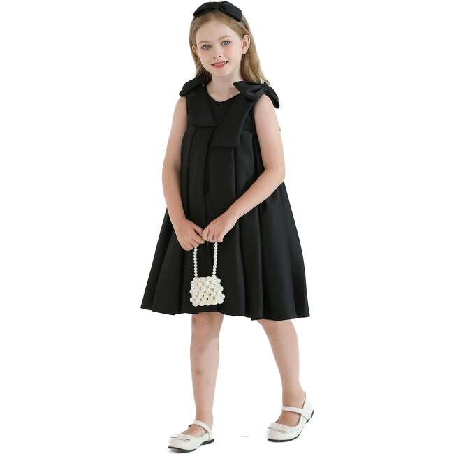 Palermo Satin Dress, Black - Dresses - 4