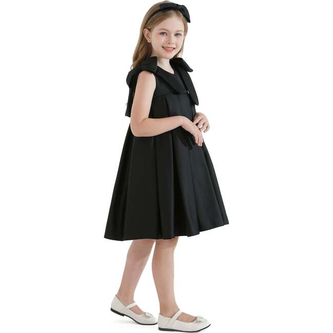 Palermo Satin Dress, Black - Dresses - 5