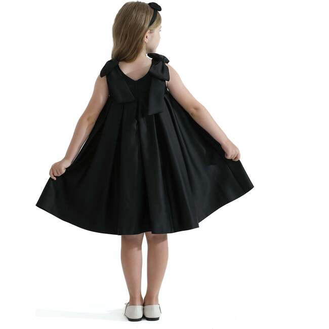 Palermo Satin Dress, Black - Dresses - 6