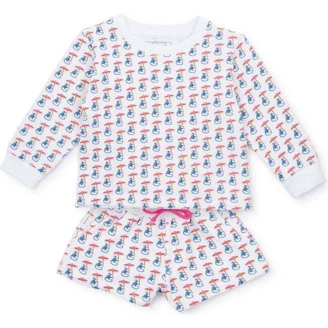 Stella Girls' Cotton Sweatshirt Short Set, Majestic Monkey