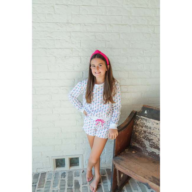 Stella Girls' Cotton Sweatshirt Short Set, Majestic Monkey - Mixed Apparel Set - 2