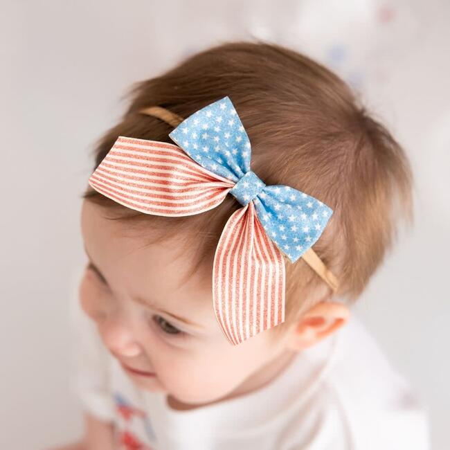 Patriotic Cutie Bow Baby Headband, Multi - Headbands - 3