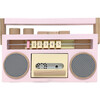 retro wooden boombox tape recorder, pink - Blocks - 1 - thumbnail