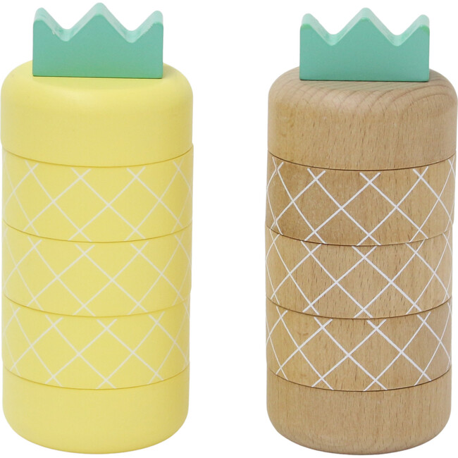 Aloha pineapple topple game & stacker, yellow