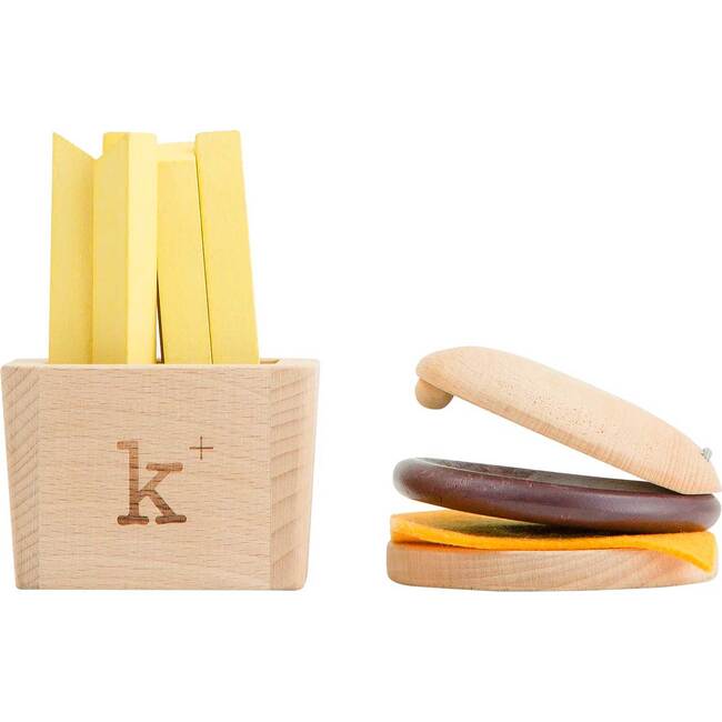 Hamburger and fries musical set