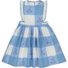 Elsa Apron Dress, Atlantic Floral Dot - Dresses - 1 - thumbnail
