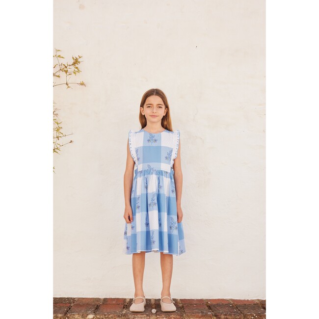 Elsa Apron Dress, Atlantic Floral Dot - Dresses - 2