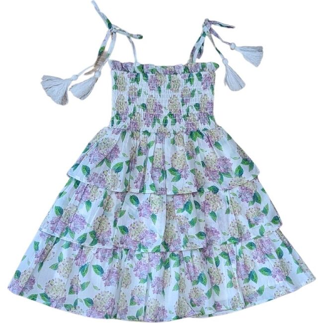Smocked Bodice Tiered Dress Hydeangeas
