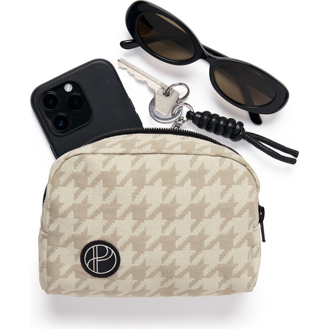 Essentials Pouch, Neutral Houndstooth