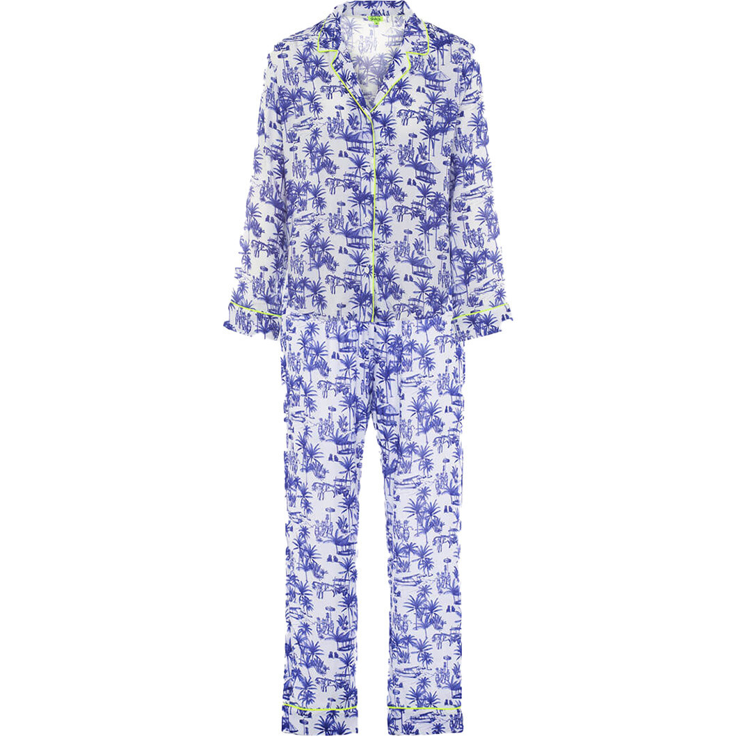 Men's Pajama, Toile De Jouy Balinaise Inspiration - Pajamas - 1