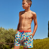 Meno Fluorescent Waist Print Swim Trunk, Caroline Derveaux - Swim Trunks - 2