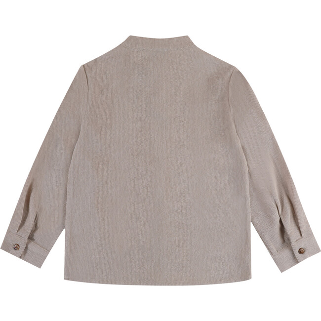 Nitou Classic Collar Long Sleeve Front Button Shirt, Soft Taupe - Shirts - 2