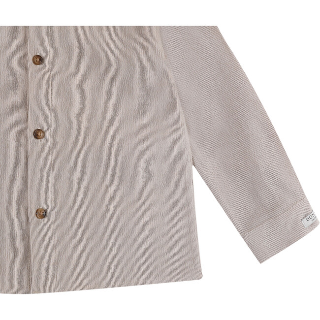 Nitou Classic Collar Long Sleeve Front Button Shirt, Soft Taupe - Shirts - 5