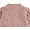 Zinne Wave Knit Blouson Sleeve Cardigan, Cloudy Rose - Cardigans - 5