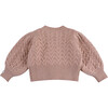 Zinne Wave Knit Blouson Sleeve Cardigan, Cloudy Rose - Cardigans - 6