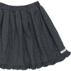 Toddi Ruffle Trim Pleated A-Line Skirt, Cloudy Grey - Skirts - 4