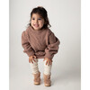 Niena Merino Wool Braided Knit Bishop Sleeve Sweater, Plum Melange - Sweaters - 2