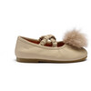 Izebella Sheep Leather Elastic Strap Ballerinas, Ivory - Mary Janes - 4