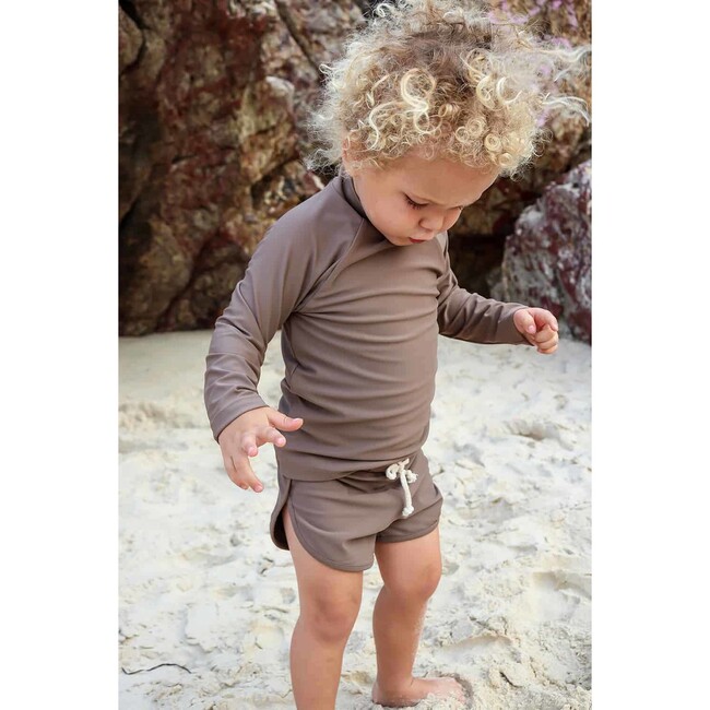 Nella High Neck Long Sleeve Rash Shirt, Tort - Rash Guards - 2