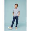 Linen Cotton T-Shirt, Blue Horizon Stripes - T-Shirts - 6