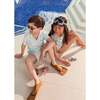 Boy's Swim Shorts, Green Stripes - Swim Trunks - 4