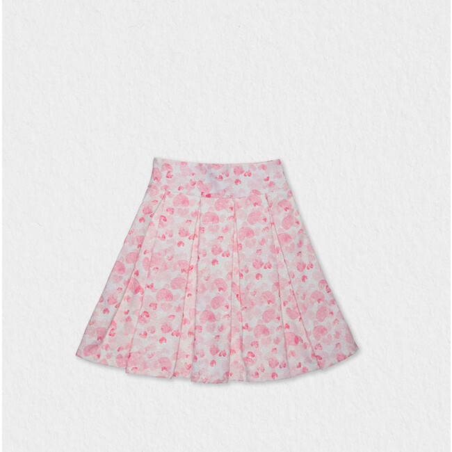 Donatella Girl Skirt, Fuchsia Hearts