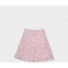 Donatella Girl Skirt, Fuchsia Hearts - Skirts - 2