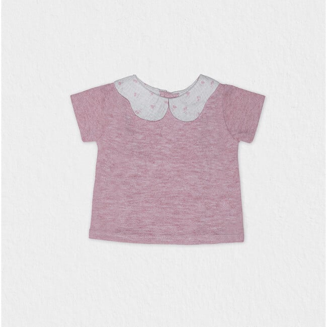 Betina Baby Girl T-Shirt, Pink Chiné