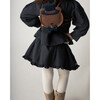 Dizze High Ruffle Collar Blouson Sleeve Blouse, Cloudy Grey - Blouses - 6