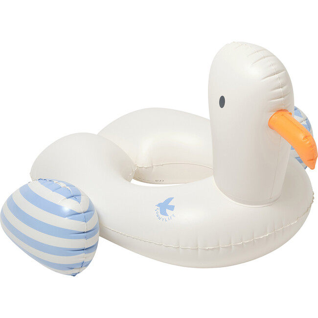 Tube Pool Ring: Sid The Seagull, Blue Stripe