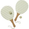 Vintage Beach Paddles: La Palma, Sage Stripe - Outdoor Games - 1 - thumbnail