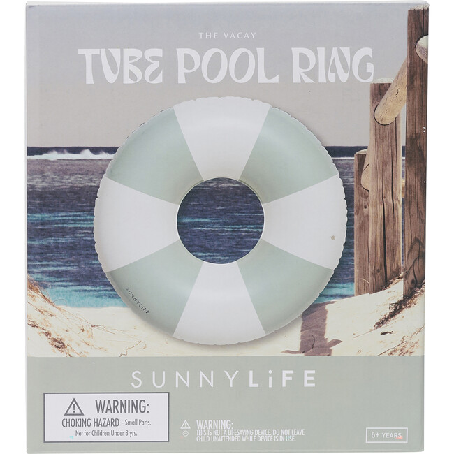 Tube Pool Ring: The Vacay, Soft Olive Stripe - Pool Floats - 2