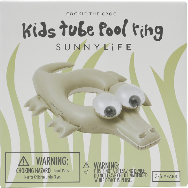 Tube Pool Ring: Cookie The Croc Khaki, Green - Pool Floats - 2