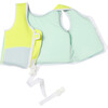 Swim Vest: 2/3 - Salty The Shark, Aqua Neon Yellow - Pool Floats - 3